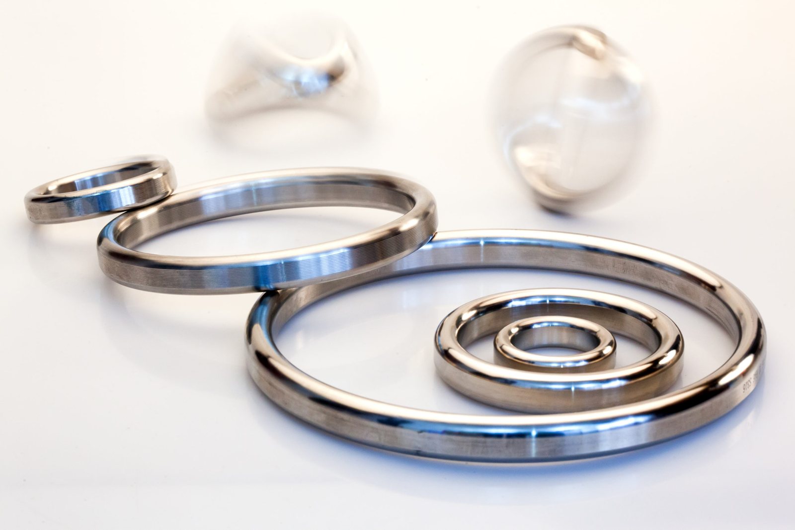 Guarnizioni ring joint in acciaio inox lucidato di diversi diametri